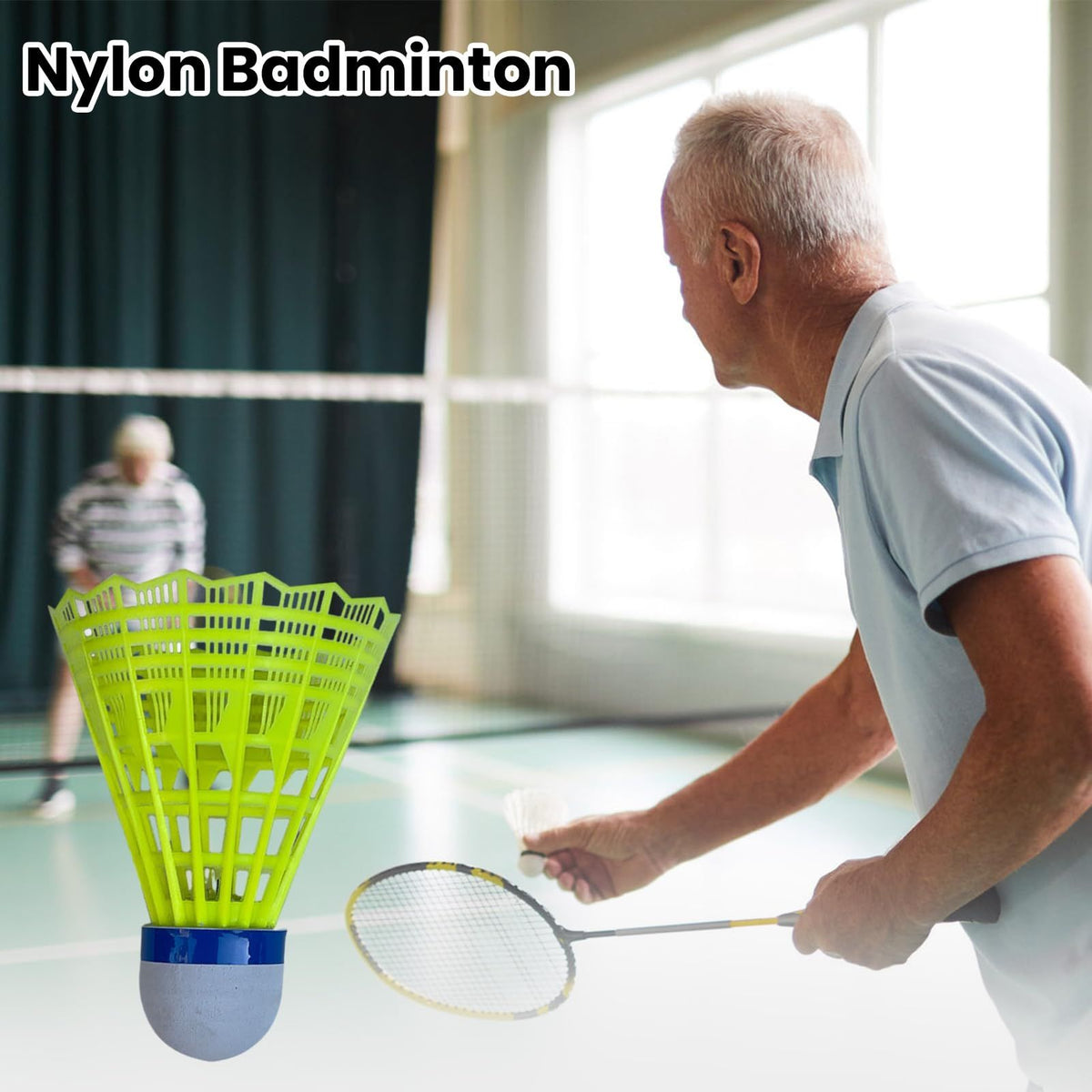 Strong Elasticity Shuttlecock 12pcs Nylon Badminton Shuttlecocks Stable Durable Feather for Youth Players Indoor/Outdoor
