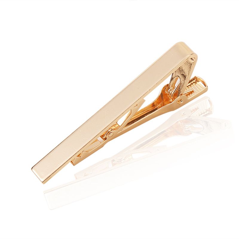 Men's Skinny Tie Clip Set with Gold Silver Black 3 Tone, More Can Reflect The Modern Fashionable Breath.