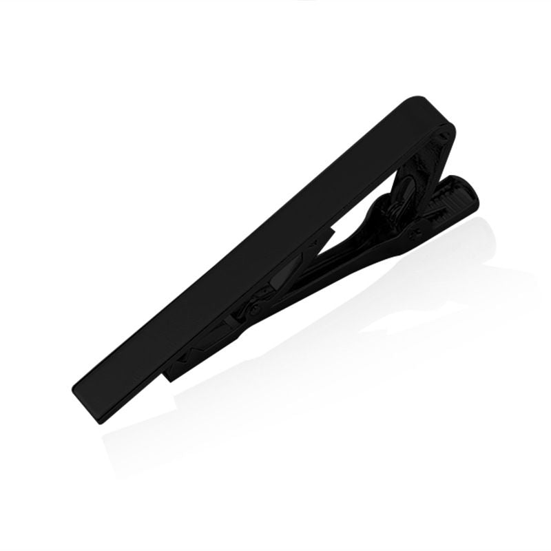 Men's Skinny Tie Clip Set with Gold Silver Black 3 Tone, More Can Reflect The Modern Fashionable Breath.