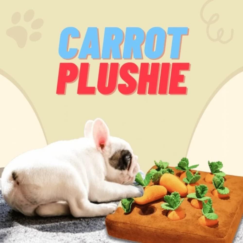 Carrot Dog Toy, Carrot Snuffle Mat for Dogs, Carrots Plush Puzzle Toys, Carrots Enrichment Dog Puzzle Toys, Hide and Seek Carrot