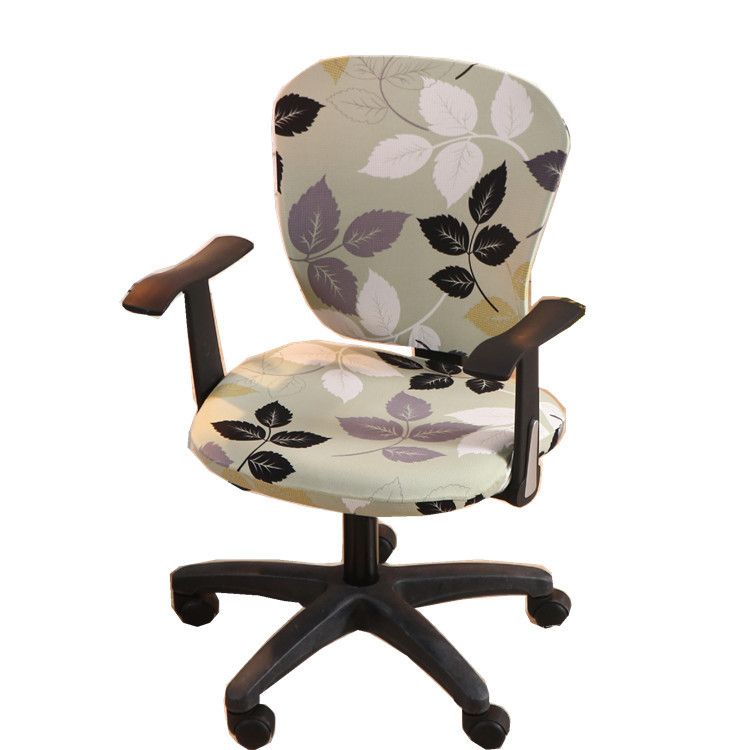 Computer Office Chair Cover - Split Protective & Stretchable Cloth Polyester Universal Desk Task Chair Chair Covers Stretch