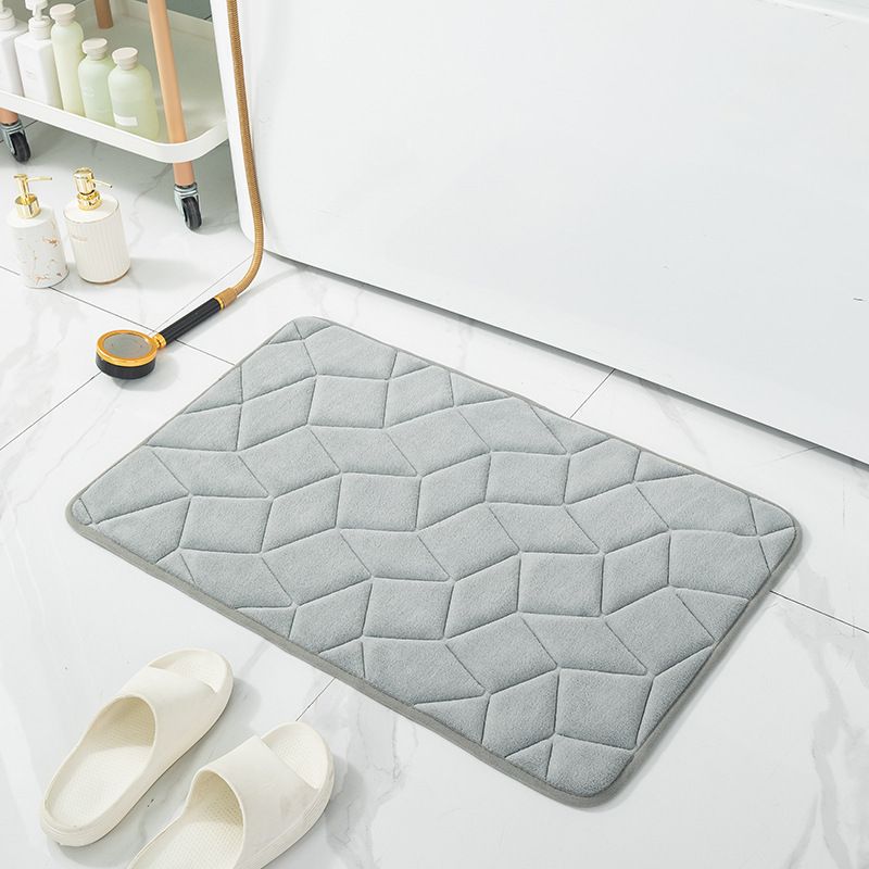 Memory Foam Bathroom Rugs, Ultra Soft & Non-Slip Bath Mat, Water Absorbent and Machine Washable Bath Carpet Rug , 24''x16'', Grey