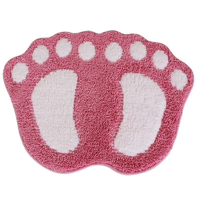 Bathroom Rugs Mats Water Absorbent Non-Slip Mat Used in Bathroom Soft Microfiber Machine Washable Bath Mat (Light Pink, 16x24'')