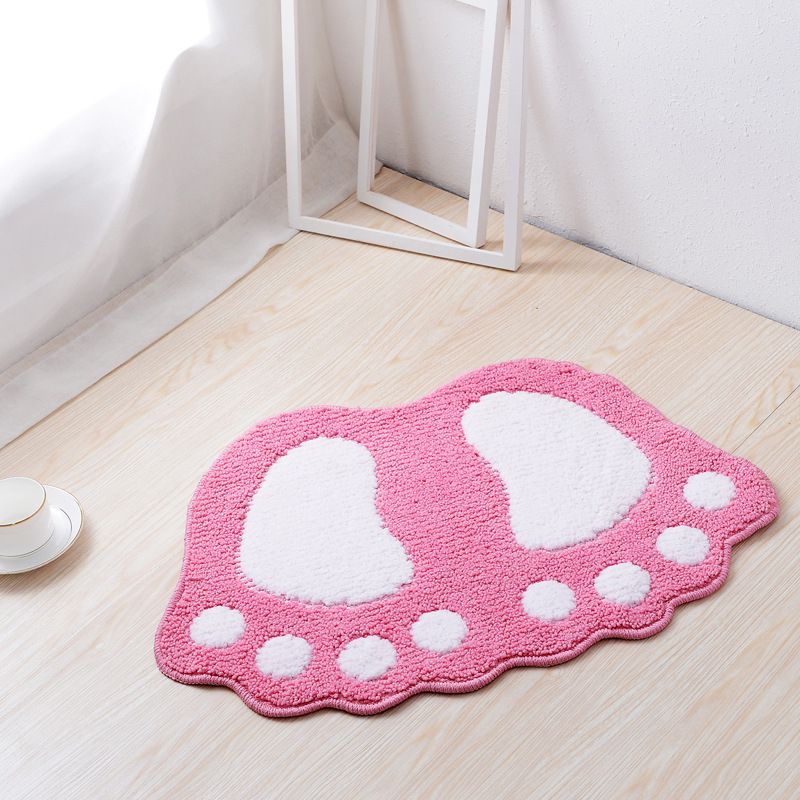 Bathroom Rugs Mats Water Absorbent Non-Slip Mat Used in Bathroom Soft Microfiber Machine Washable Bath Mat (Light Pink, 16x24'')