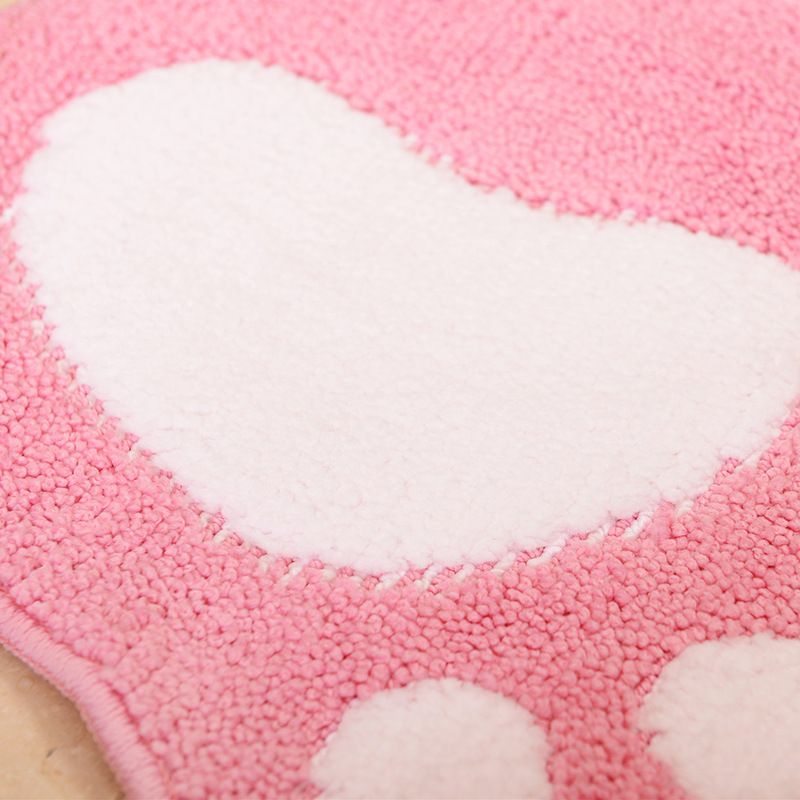 Bathroom Rugs Mats Water Absorbent Non-Slip Mat Used in Bathroom Soft Microfiber Machine Washable Bath Mat (Light Pink, 16x24'')