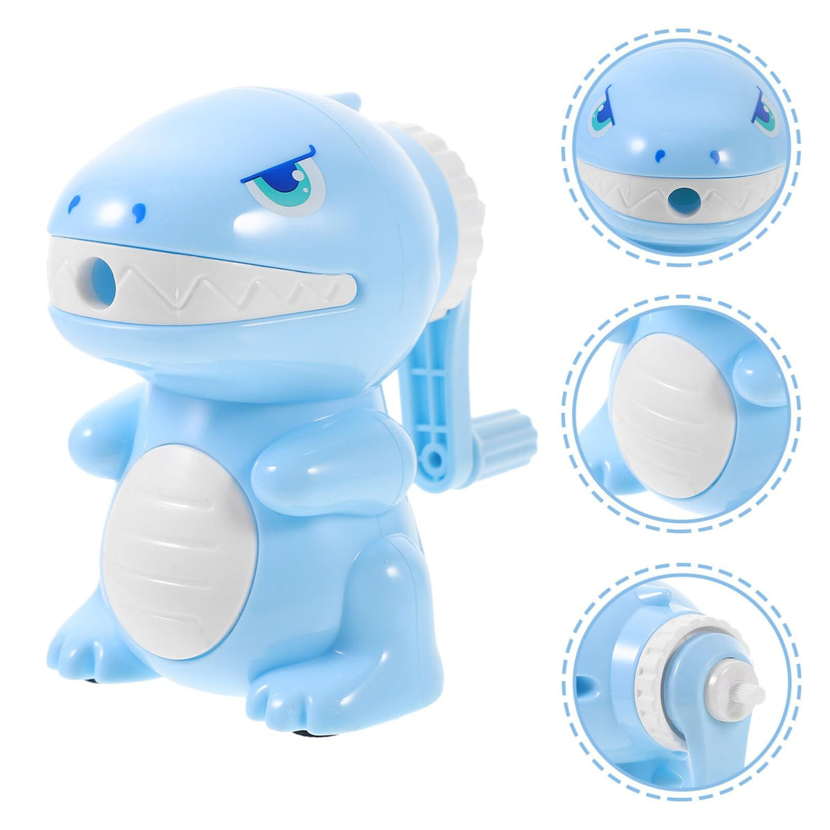 Cartoon Hand Pencil Sharpener Manual Animal Pencil Sharpeners School Hand Shake Pencil Sharpener for School Stationery  Blue