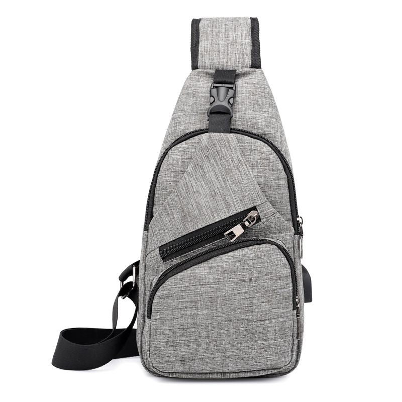 Sling Chest Shoulder Bag Mens Womens Outdoor Travel Crossbody Backpack with  Charging Port Shoulder Chest Bag