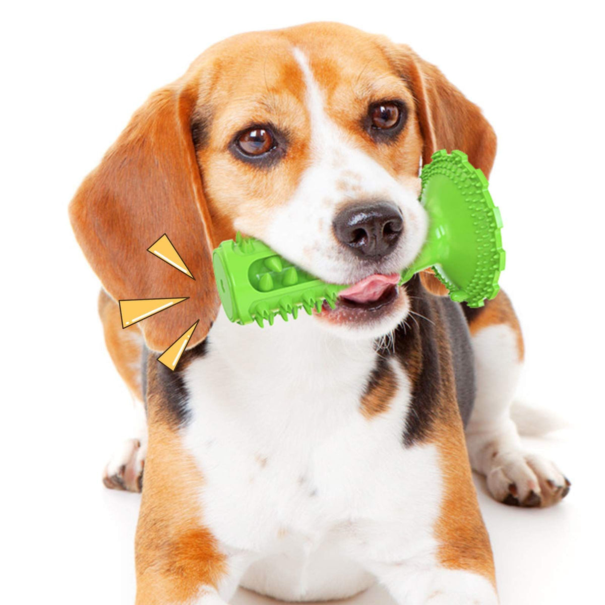 Dog Toy, Toothbrush Dogs Chew Squeaky Toys, Durable Bones for Aggressive Chewers, Dental Oral Care for Small