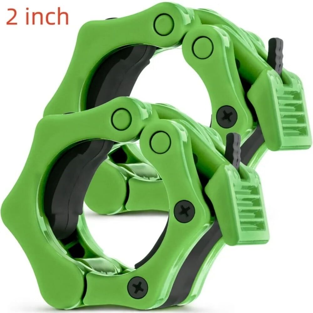 2 inch Olympic Barbell Clips Weight Clamps Barbell Collars Set of 2 Black