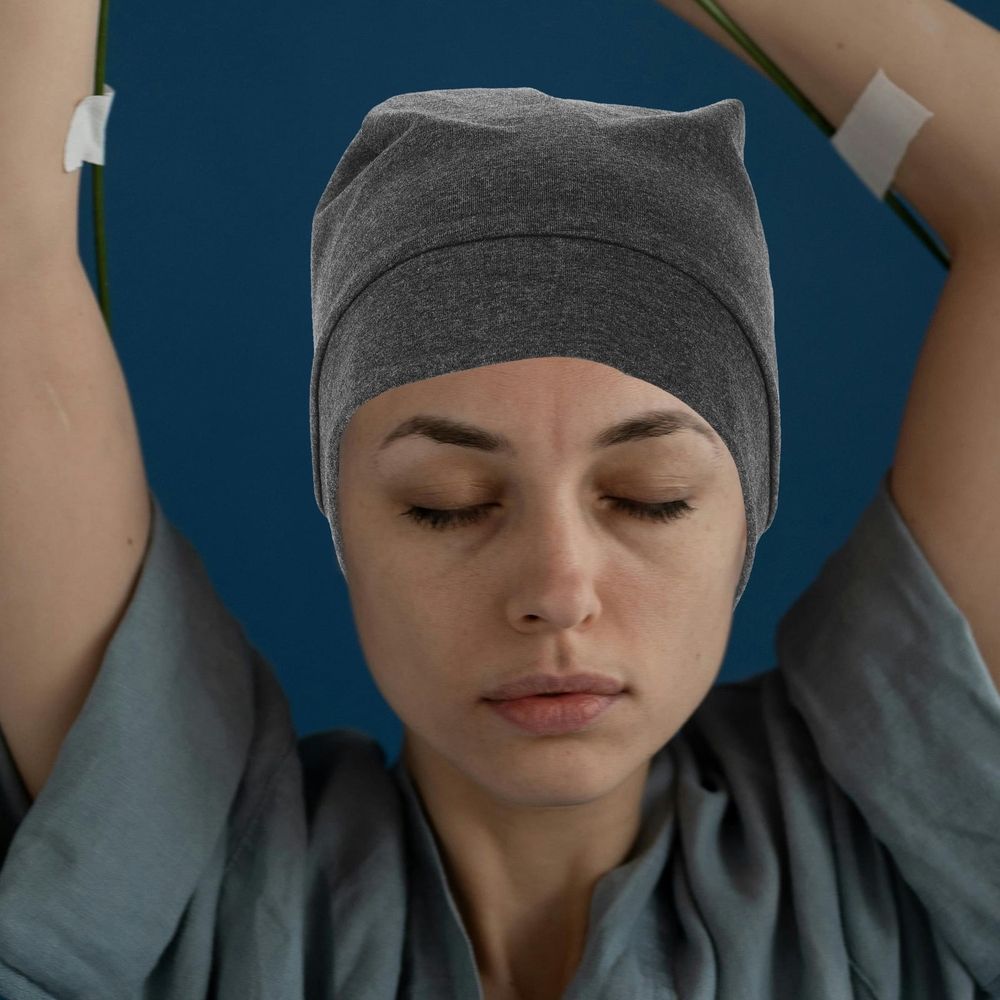 Unisex Cotton Sleep Cap Beanie Hat with Soft, Breathable Fabric for Comfortable Nightwear