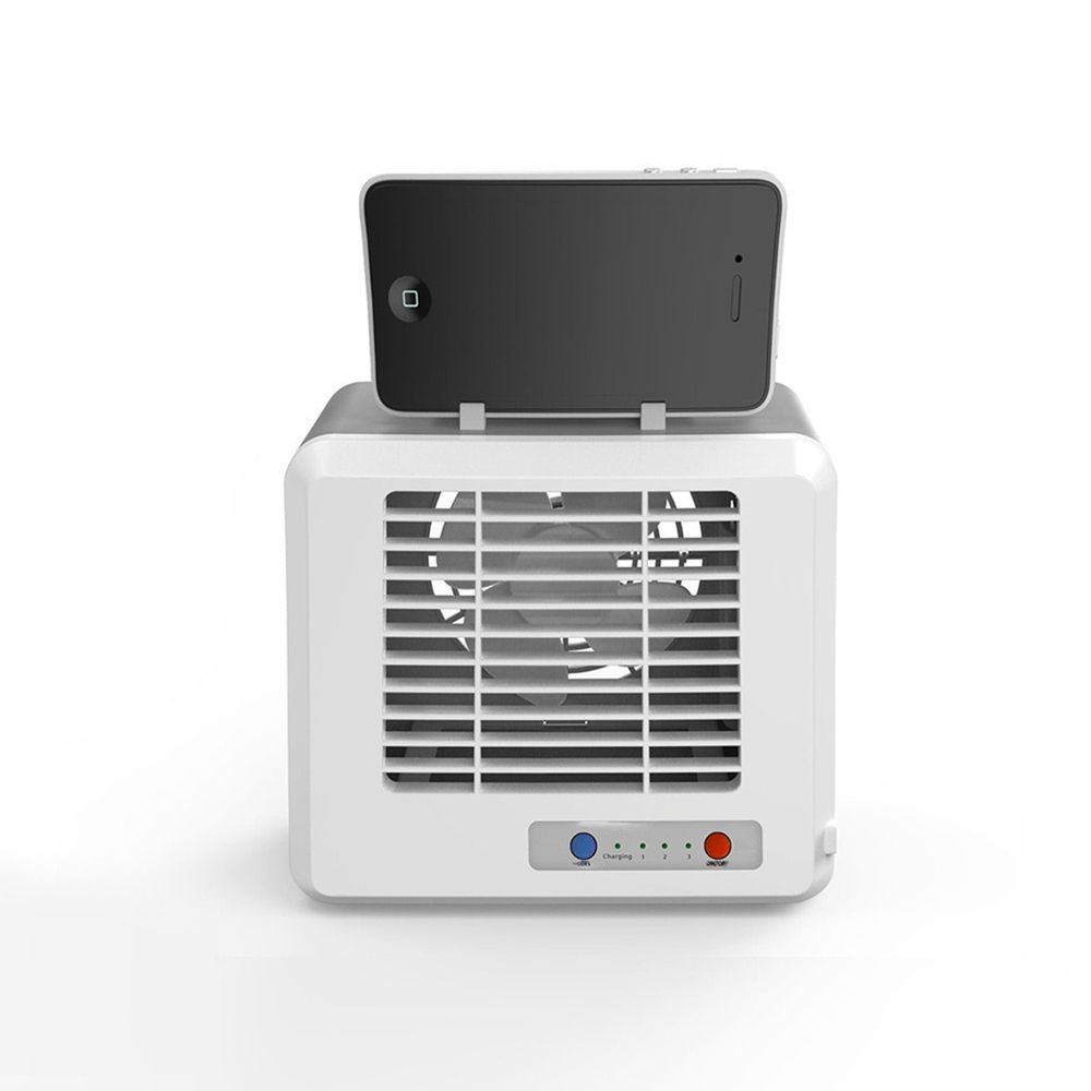 Quiet Portable Water-Cooled Fan, Ice Crystal Cooling 3 Speeds, Water Cooled Small Air Conditioner for Home Office Leisure