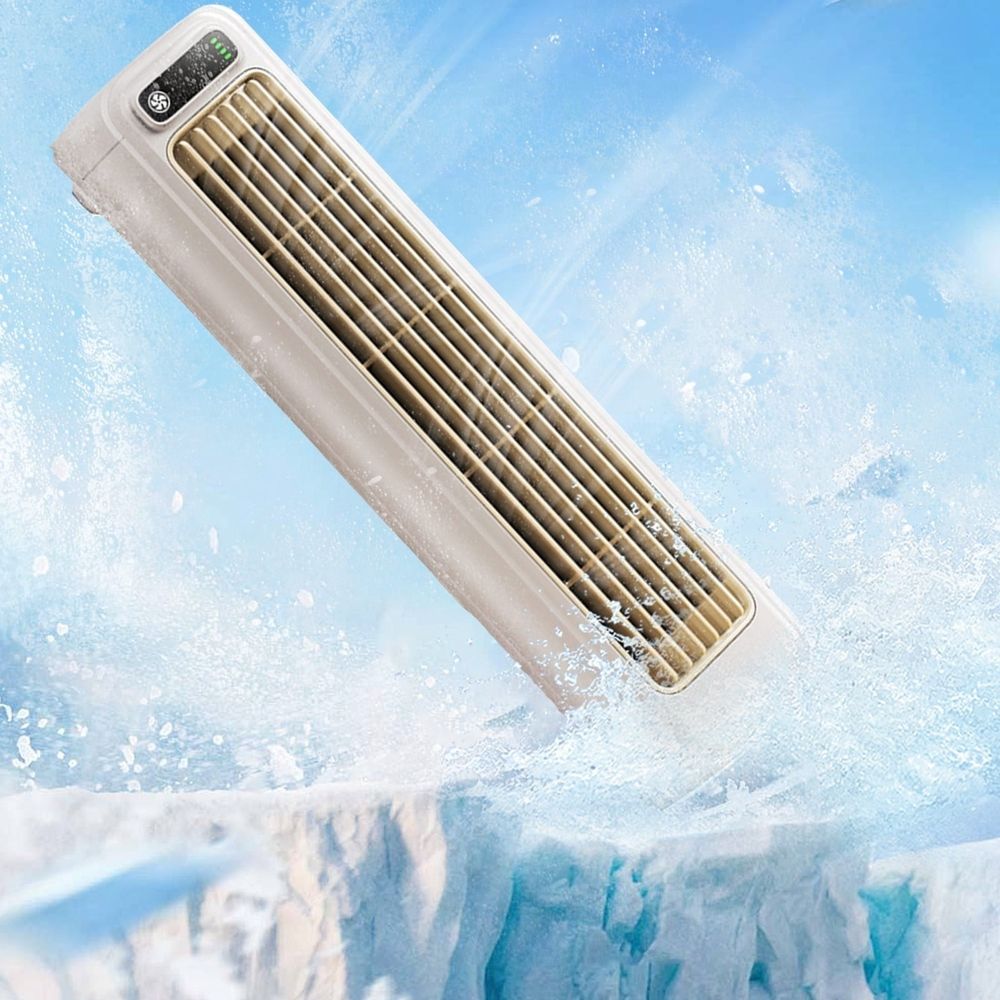 Tower Fan with Constant Wind, Bladeless Steady Air, Space Saving Design, White