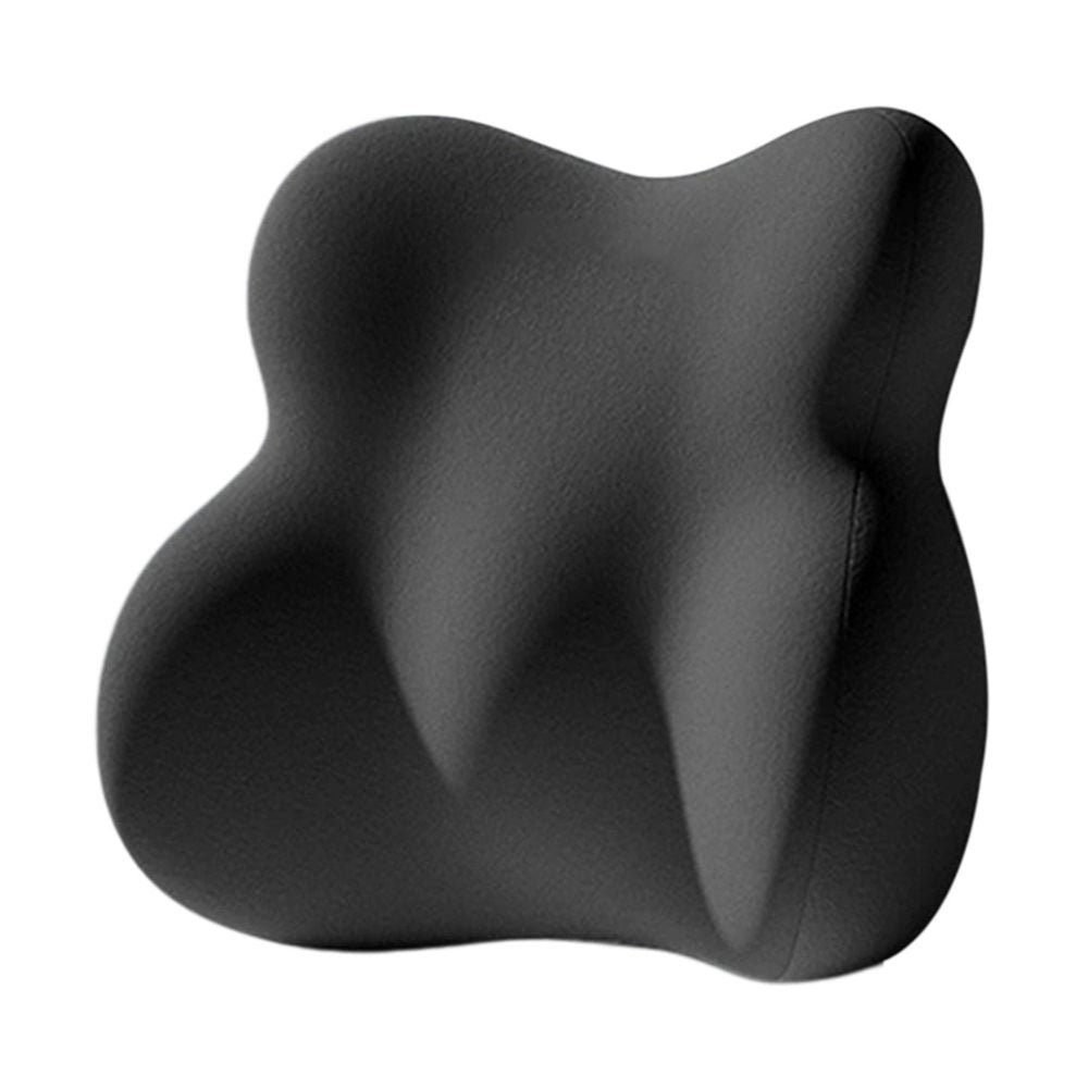 Car Headrest Lumbar Cushion Set 15.35In Ergonomic Driving Seat Support Double Layer High Elastic Structure Waist Neck Support Long Sitting for Daily Commute Camping Family Trip Car Interior Supplies