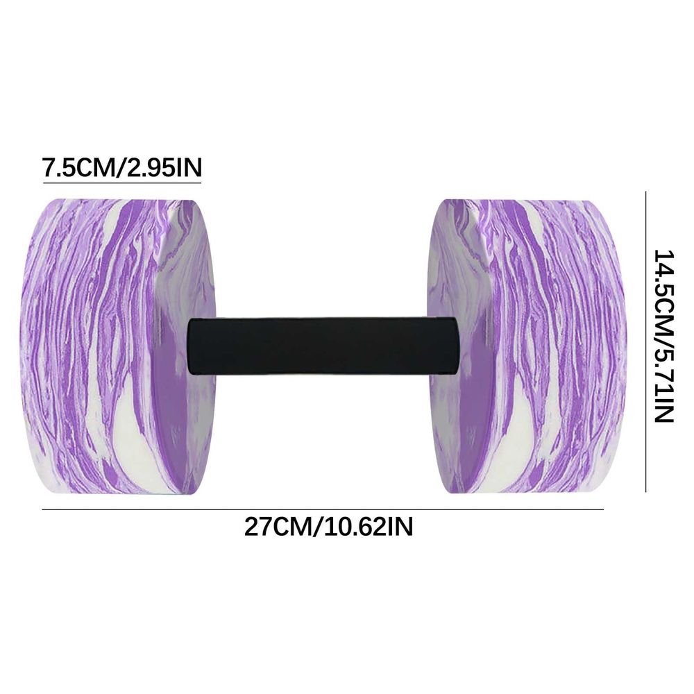 Aquatic Floating Dumbbells 2PCS Non-Toxic Soft Rubber Comfort Grip Swim Assist Water Yoga Fitness Equipment for Pool Water Workouts Swimming Learning Swim Assist Tool