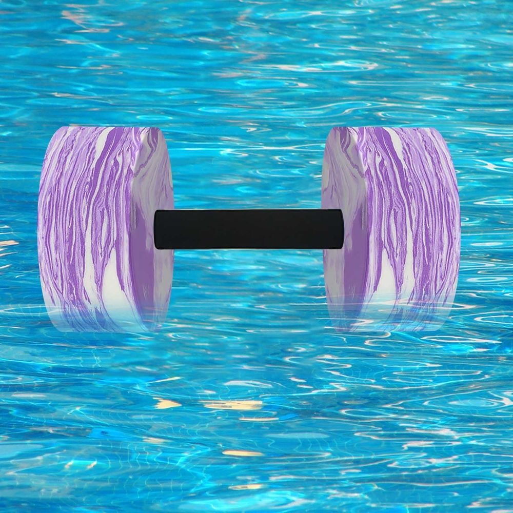 Aquatic Floating Dumbbells 2PCS Non-Toxic Soft Rubber Comfort Grip Swim Assist Water Yoga Fitness Equipment for Pool Water Workouts Swimming Learning Swim Assist Tool