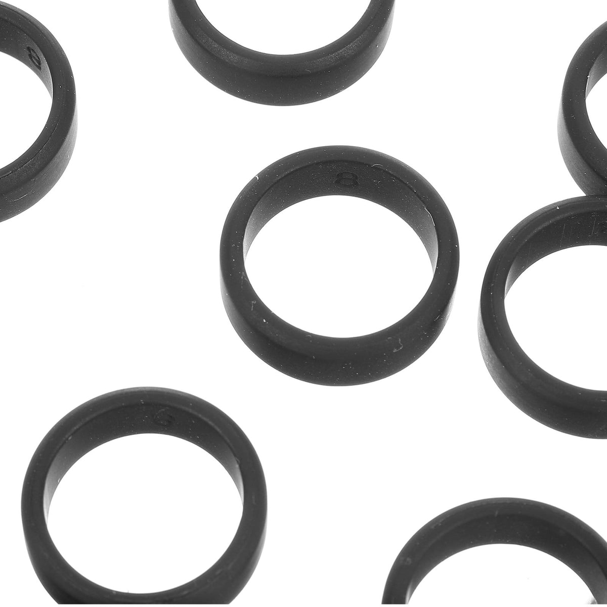 10Pcs Soft Silicone Rings Black Flexible Sports Rings for Gym Exercising and Outdoor Activities
