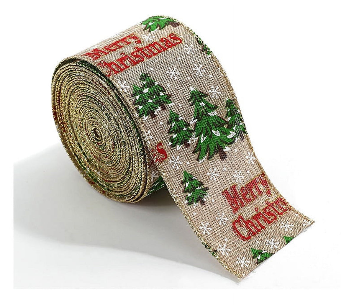 Christmas Wired Ribbons Buffalo Red White Black Plaid Ribbons Vintage Truck Trees Snowflake Wired Edge Ribbon for Christmas DIY Wrapping Wedding Floral Craft