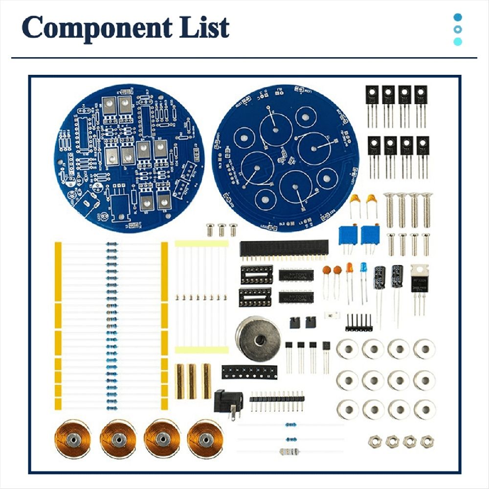 DIY Magnetic Levitation Kit Experiment Soldering Project Practice Solder Assembly 2-5W 150G Load Magnet Electronic Kit,1 * magnetic levitation module kit 1 * housing kit
