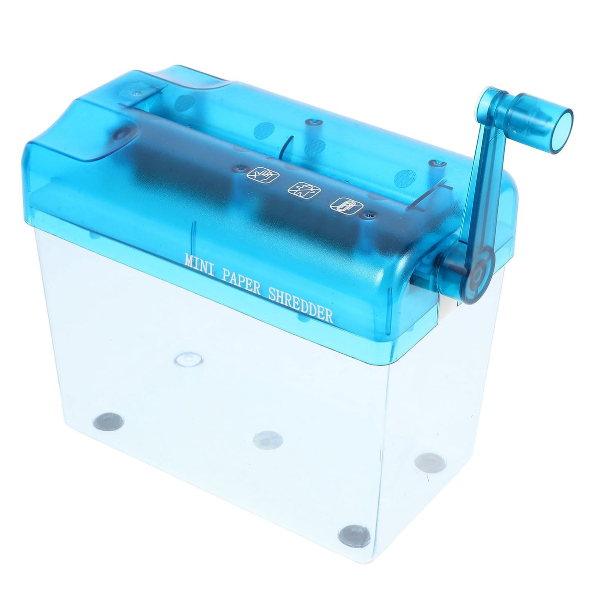 Portable Manual Paper Shredder with Hand Crank for Household Bills, Receipts, and Document Shredding
