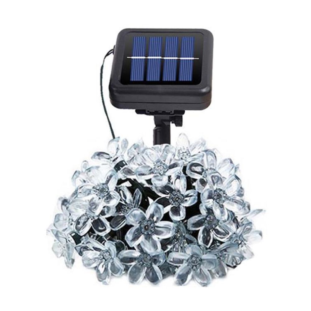Solar Flower String Lights with 20 LED Cherry Blossom Bulbs | Outdoor Solar Powered Fairy Lights for Garden Fence Patio Yard | Waterproof Christmas Tree Home Wedding Party Decoration