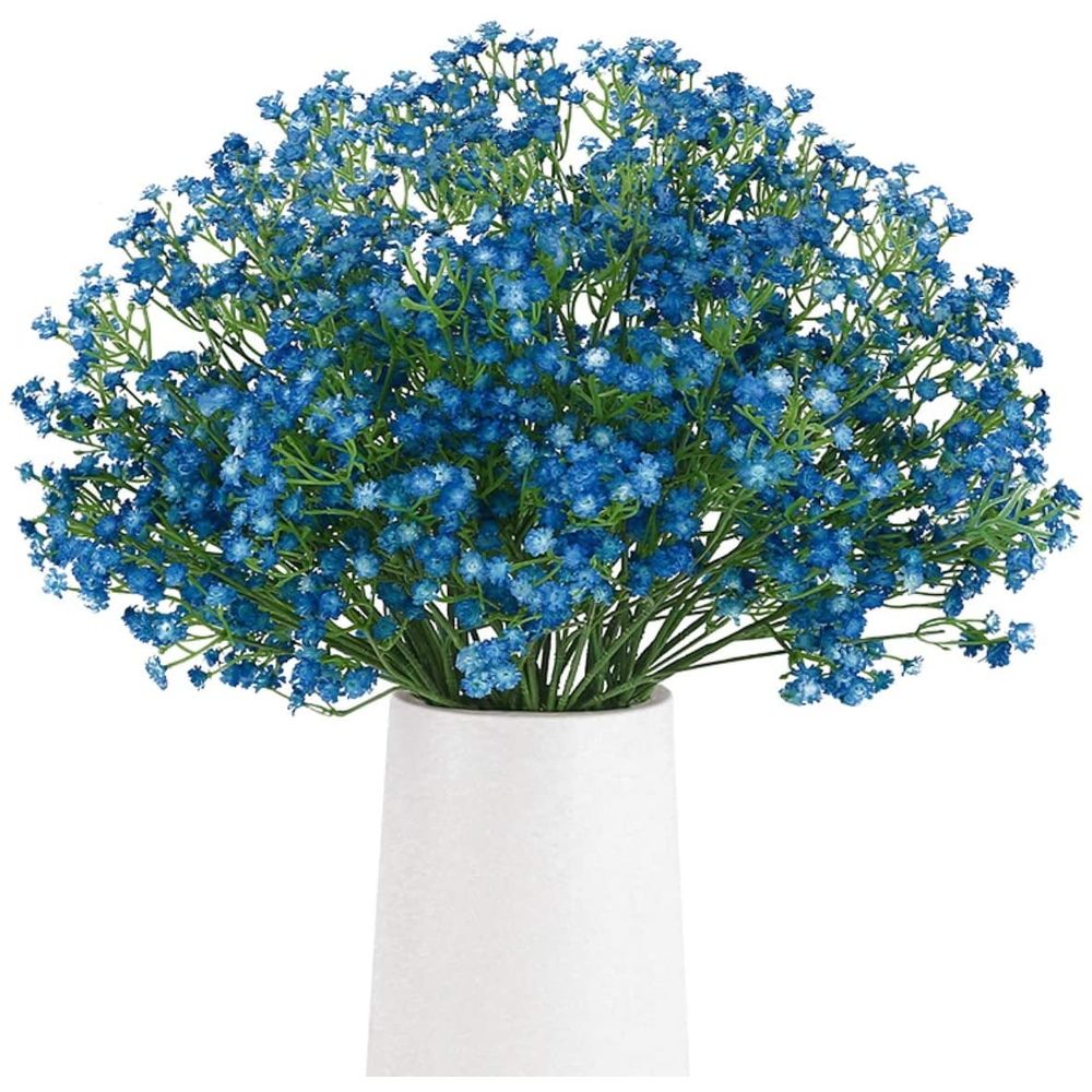 10PCS Babys Breath Artificial Flowers, Baby Breath Flowers Artificial Bulk, Real Touch Fake White Flowers, Faux Babies Breath Gypsophila for Wedding Home Decor Floral Arrangement