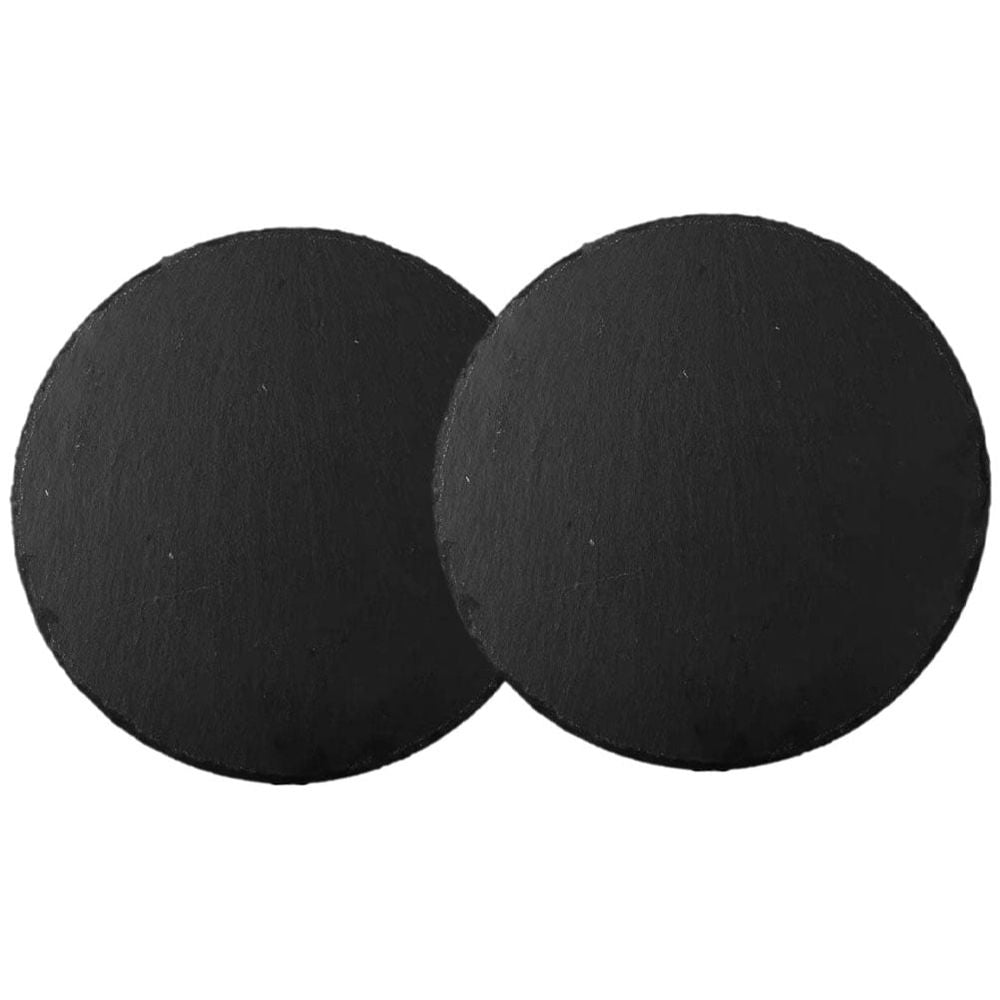Black Serving Platter Set of 2 - Stylish Dinner Plates for Home, Kitchen, Parties, and Special Events
