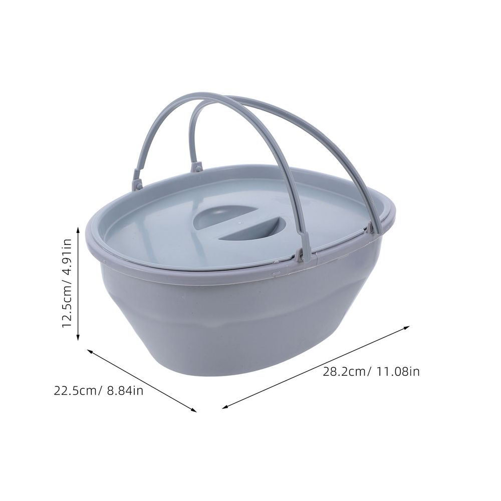 Portable Car Potty Toilet Grey Plastic 1 Set for Seniors and Travel Convenience