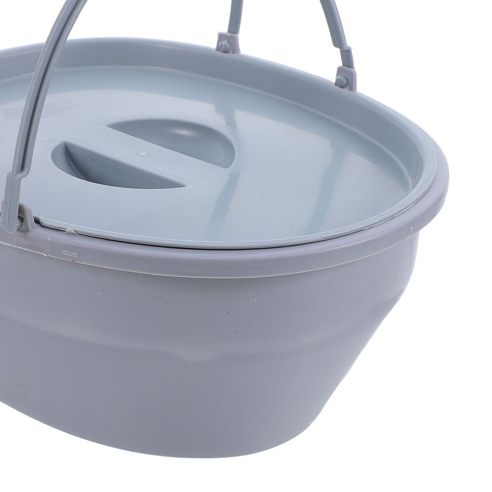 Portable Car Potty Toilet Grey Plastic 1 Set for Seniors and Travel Convenience