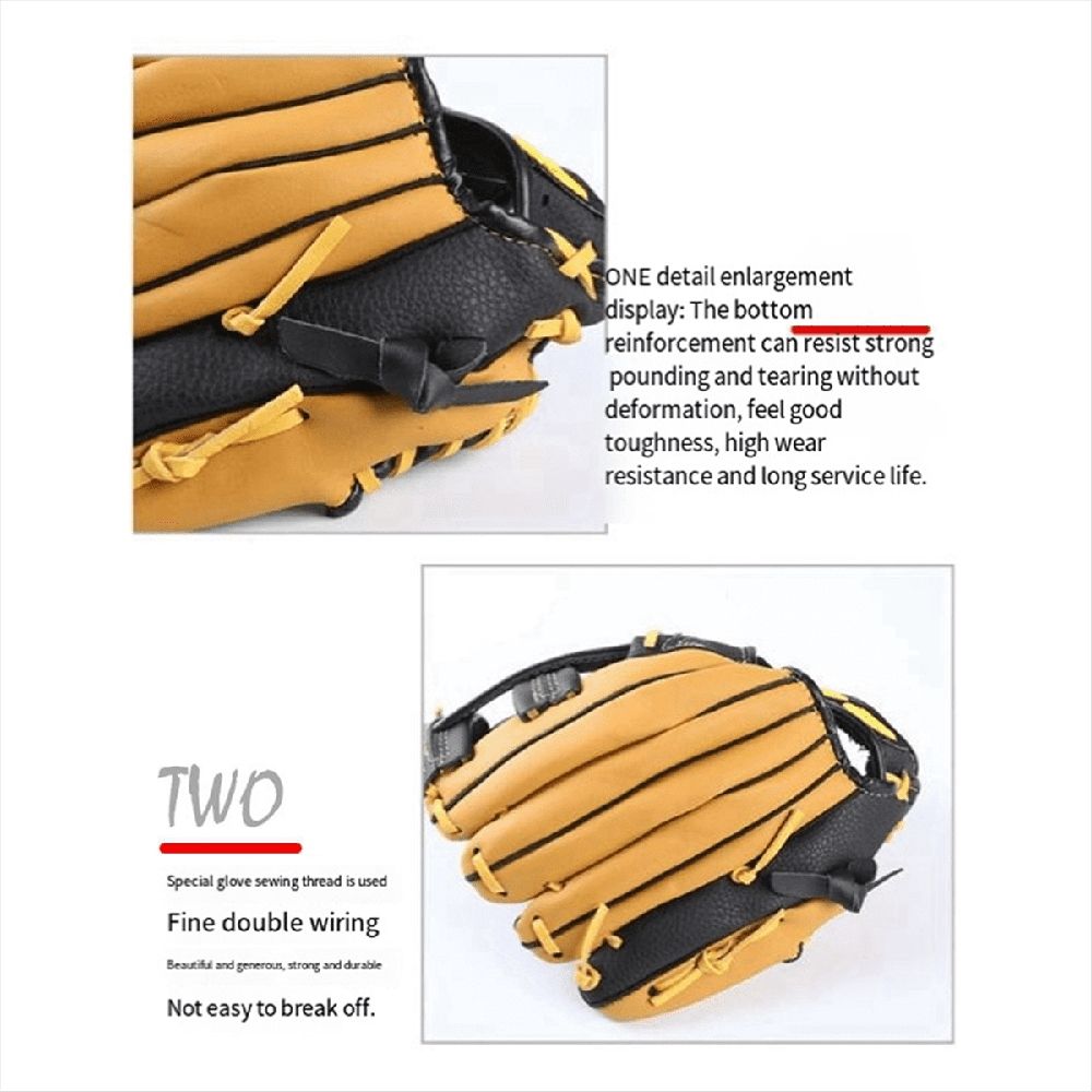 Double Layer Cowhide Baseball Glove, Softball Glove 12.5Inch, Suitable for Adult