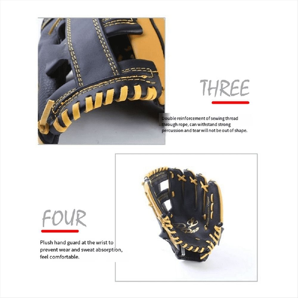 Double Layer Cowhide Baseball Glove, Softball Glove 12.5Inch, Suitable for Adult