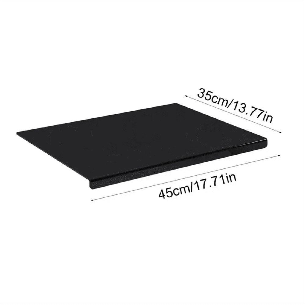 Black Acrylic Cutting Board with Lip, Size 17.7X13.7 Inch, No-Scratches, Kitchen, for Kitchen