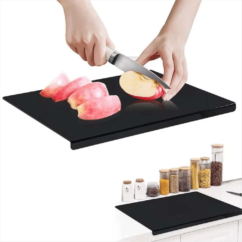 Black Acrylic Cutting Board with Lip, Size 17.7X13.7 Inch, No-Scratches, Kitchen, for Kitchen