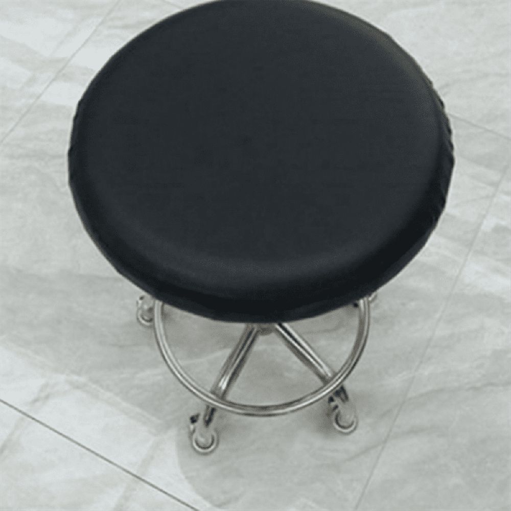 2PCS Round Bar Stool Cushion for 28-33cm Waterproof Covers Black