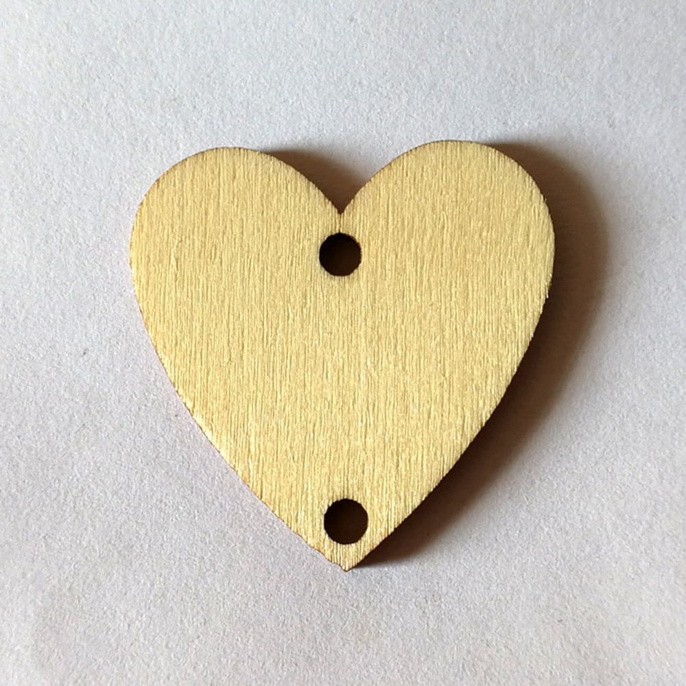 100 Pieces Wooden Heart Plaque Calendar Set in Khaki, Hanging Birthday Reminder Decoration for Home, Office, Party Use