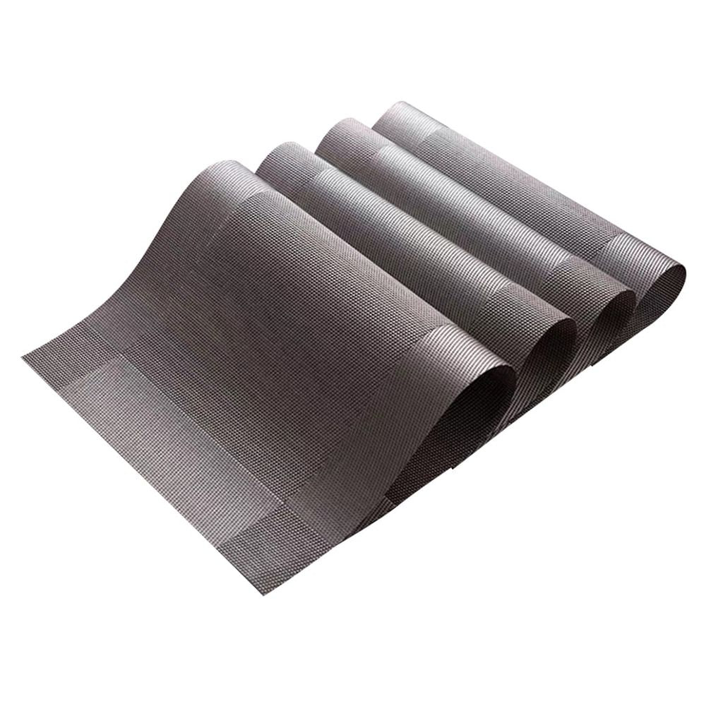 4-Piece Rectangle PVC Kitchen Table Placemats Set, Dining Mats for Home and Restaurant Use