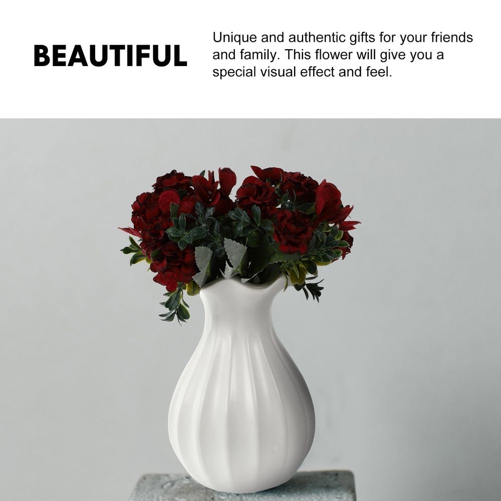 2-Pack Red Artificial Flower Bouquets for Wedding, Home Decor, Party, Event Floral Arrangements and Decorations