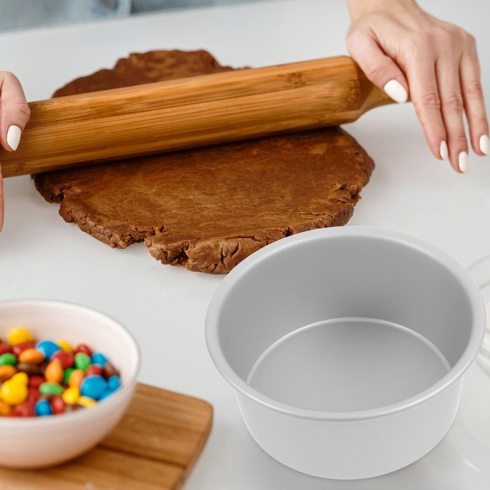 3-Piece Round Cake Pan Set Non-Stick Aluminum Bakeware for Easy Release and Even Baking