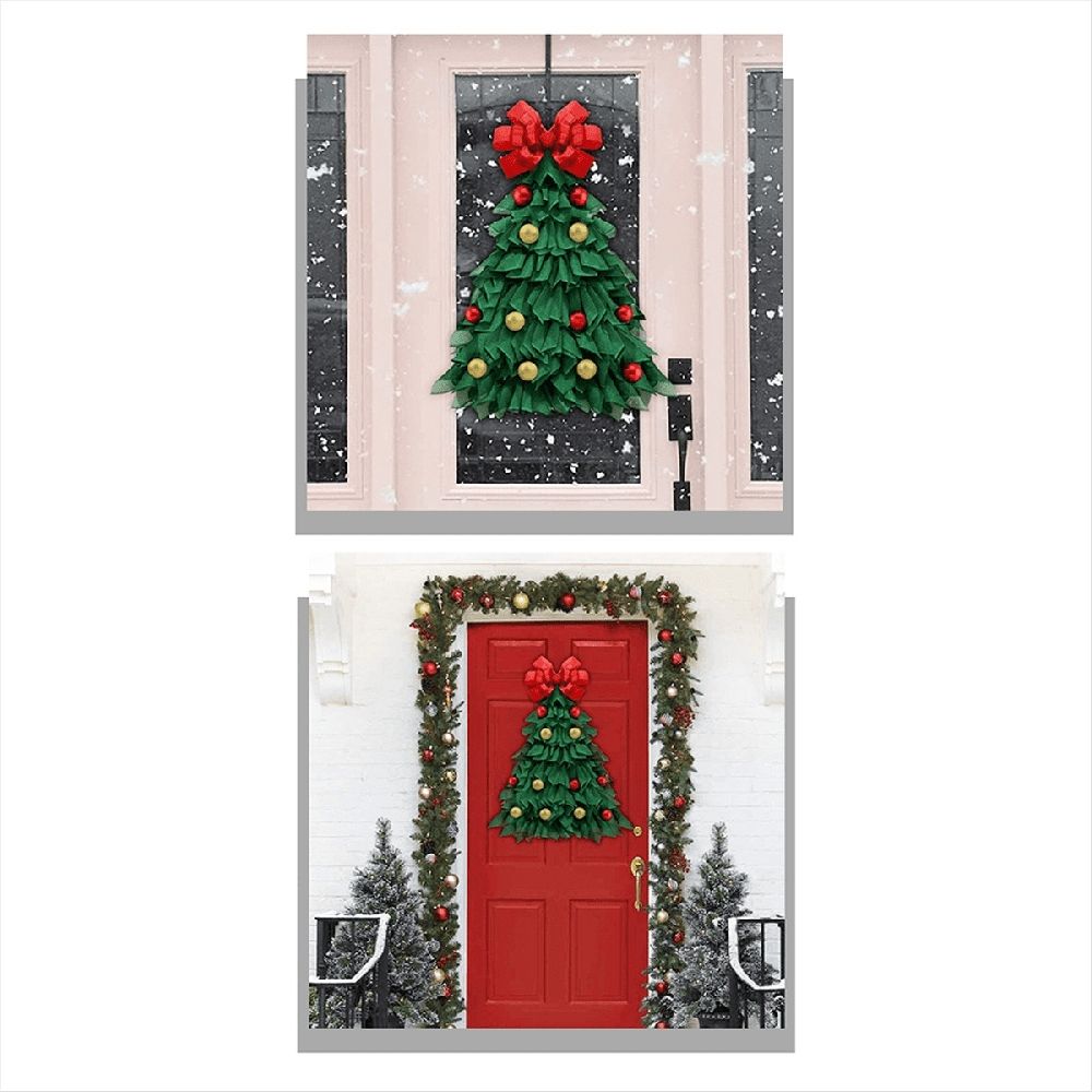 Handmade Christmas Tree Garland Christmas Tree Wreath Christmas, Xmas Tree Flower Front Decoration