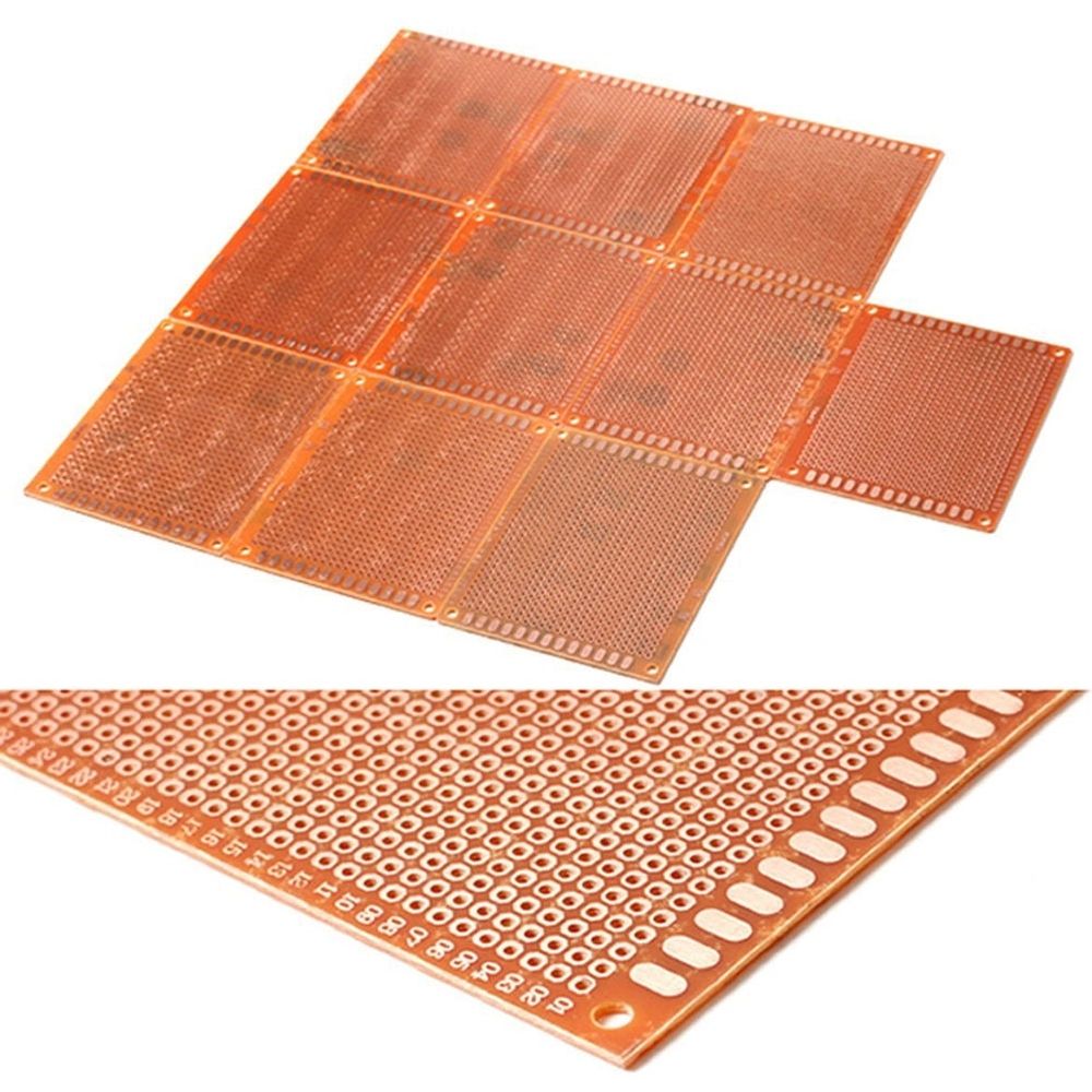 10Pcs 7x9cm PCB Board with Golden Copper for Electronics Projects and Circuit Making