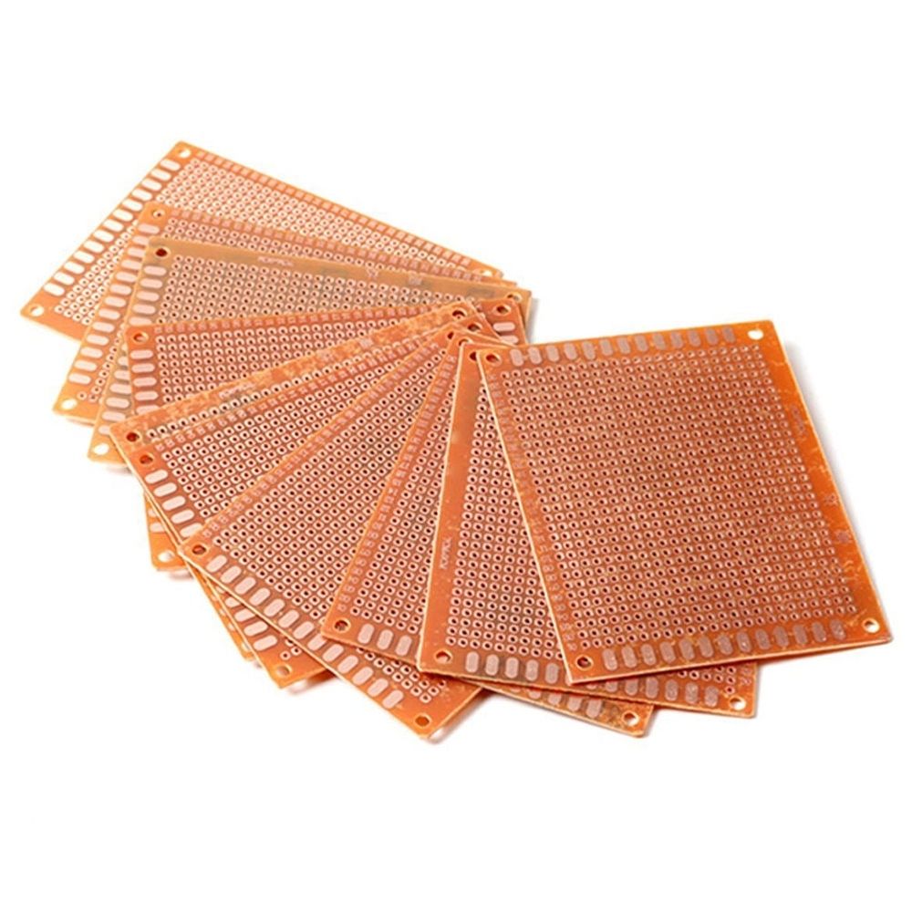 10Pcs 7x9cm PCB Board with Golden Copper for Electronics Projects and Circuit Making