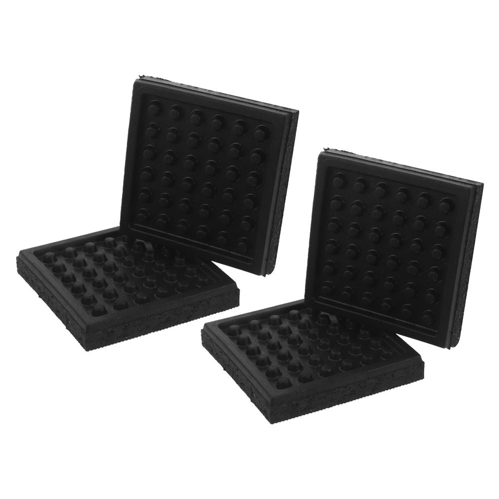 4Pcs Durable Rubber Exercise Bike Pad with Vibration Absorbing and Floor Protection