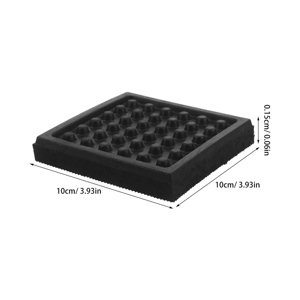 4Pcs Durable Rubber Exercise Bike Pad with Vibration Absorbing and Floor Protection