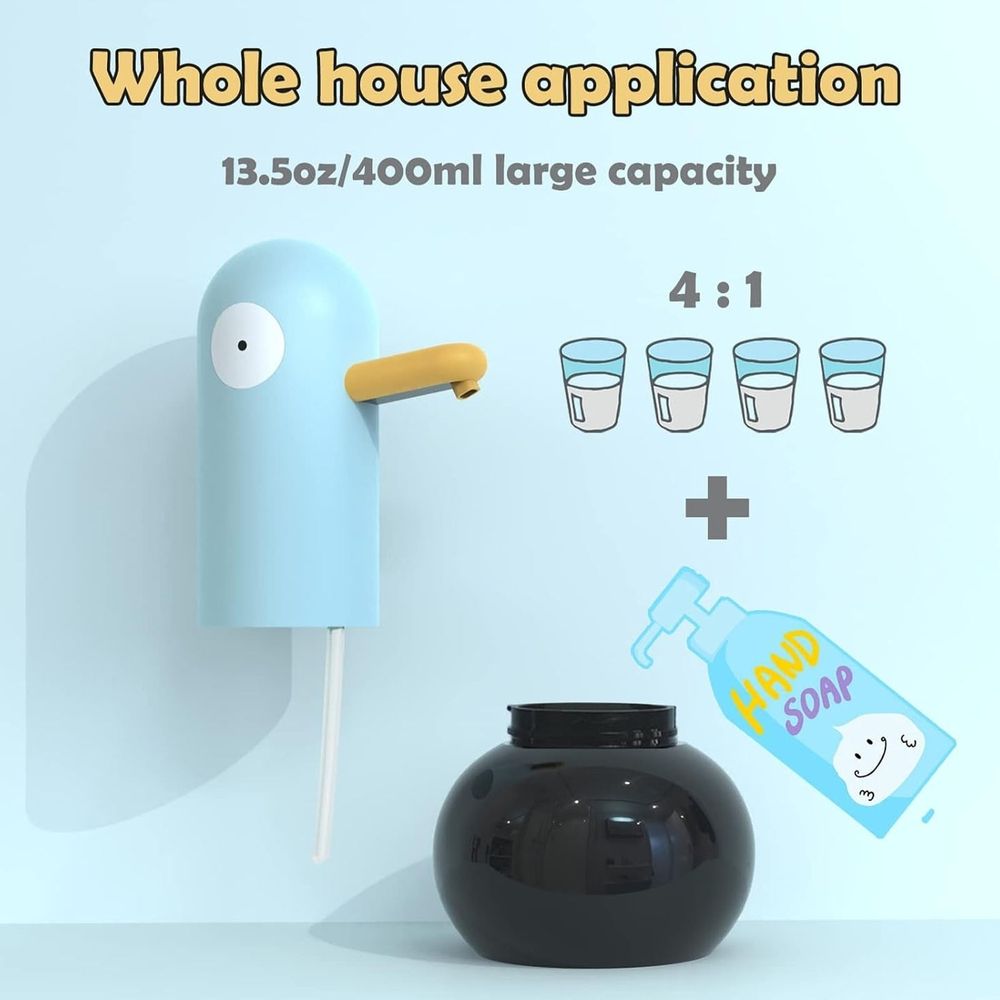 Automatic Touchless Soap Dispenser, Rechargeable Foaming Soap Dispenser, Touch Free Foam Sanitizer Soap Dispenser for Kitchen, Bathroom, Restaurant, Office, 5.52x7.67
