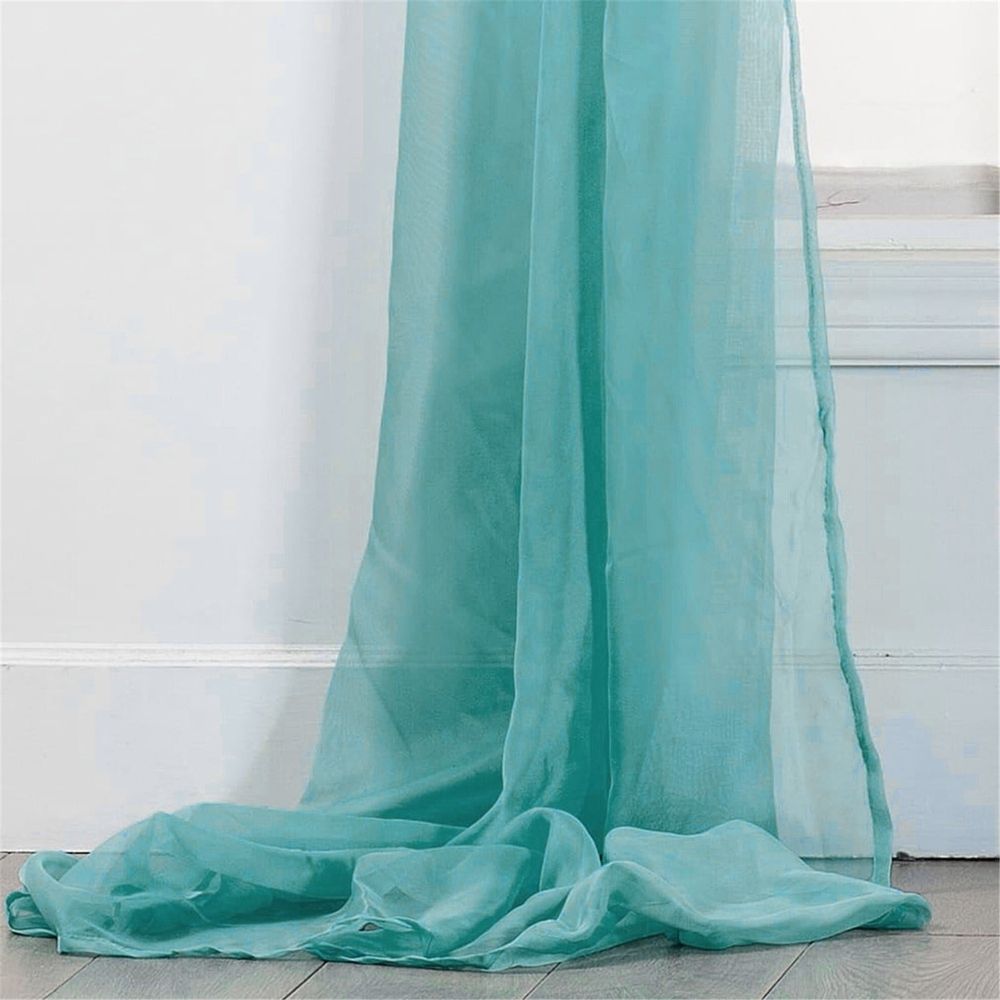 Sheer Window Scarf 216 inch Extra Long, Soft Voile Textured Bed Canopy Scarf Curtains for Event Designs/Home Decor, 50 inches Wide
