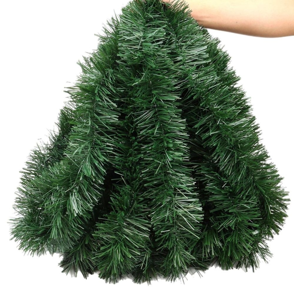 Christmas Garland for Christmas Tree Decorations, Non-Lit Green Soft Xmas Holiday Decor Outdoor Indoor Home Garden Artificial Greenery, Wedding Party Outside Decorations, 16 FT