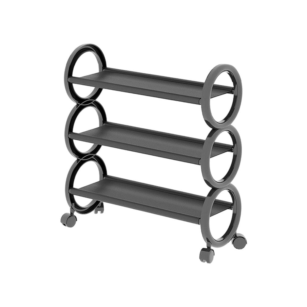 Shoe Rack With Wheels Movable Shoe Rack Organizer Three Tier Shoe Storage Cabinet For Everyday Items Suitable For Bedroom Closet Entryway Bedroom Under Table Free Standing Shoe Racks