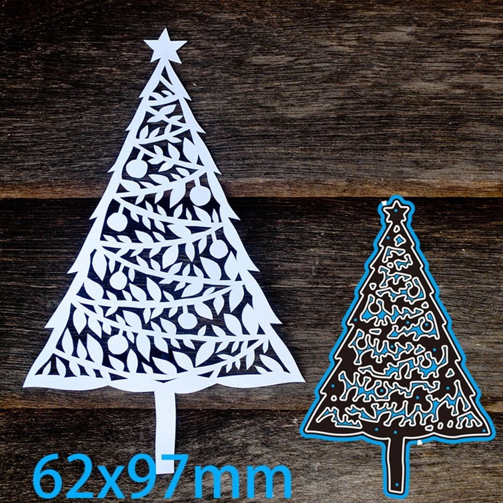 Christmas Tree Metal Cutting Dies Stencil DIY Scrapbooking Album Paper Card Template Molds Embossing Craft Decoration