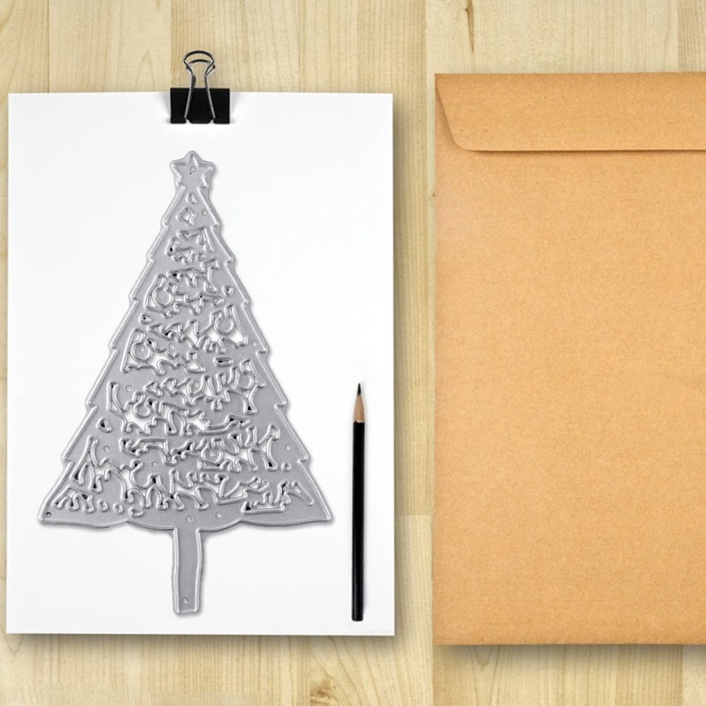 Christmas Tree Metal Cutting Dies Stencil DIY Scrapbooking Album Paper Card Template Molds Embossing Craft Decoration