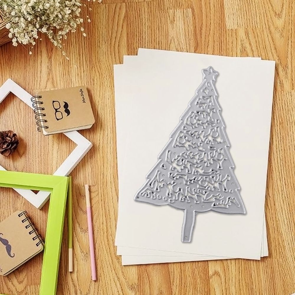 Christmas Tree Metal Cutting Dies Stencil DIY Scrapbooking Album Paper Card Template Molds Embossing Craft Decoration