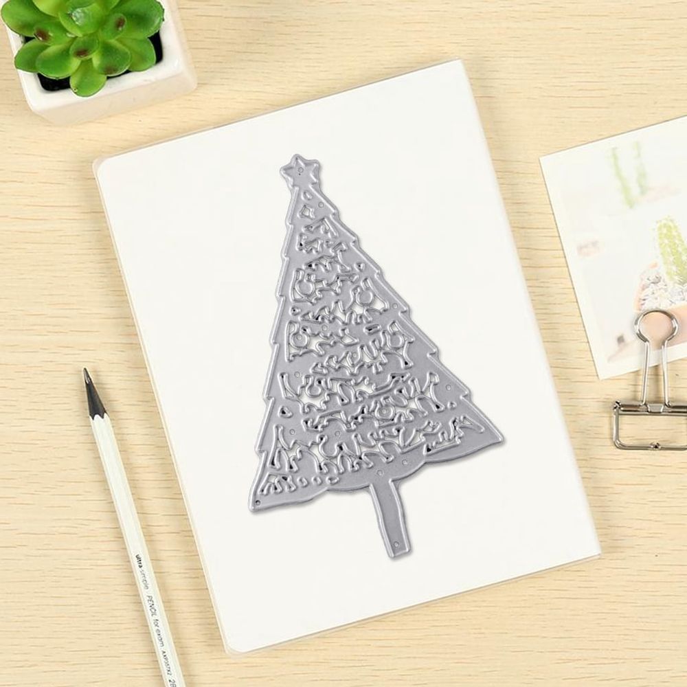 Christmas Tree Metal Cutting Dies Stencil DIY Scrapbooking Album Paper Card Template Molds Embossing Craft Decoration